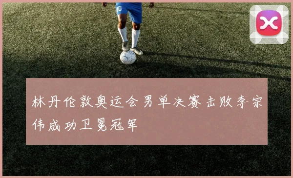 林丹伦敦奥运会男单决赛击败李宗伟成功卫冕冠军